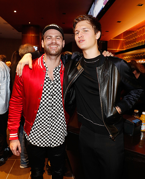 Alex Pall of The Chainsmokers and Ansel Elgort hanging out at the Virginia Black VIP Lounge at the 2017 Billboard Music Awards 1