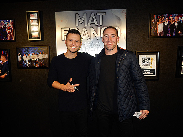 Vegas Golden Knight Brad Hunt Attends MAT FRANCO MAGIC REINVENTED NIGHTLY at The LINQ Hotel and Casino 12.22.17 Credit AliciaMorse