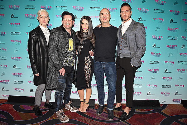 Chester Lockhart, Alex Schechter, Scheana Shay, Adam Steck, and Chris Hodgsen at Sex Tips for Straight Women from a Gay Man - Photo credit: Stacey Torma