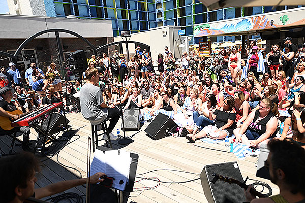 Nick Carter performs private acoustic set at Influence The POOL at The LINQ Saturday April 27 2