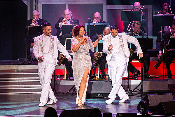 Angela Teek Alejandro Domingo and Eric Michael Morgan at The Legends in Concert Theater inside Tropicana Las Vegas Photo Credit Key Lime Photography