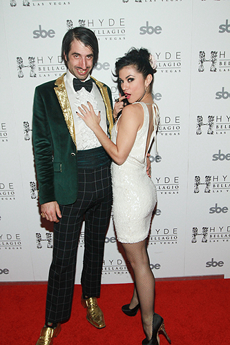 ABSINTHEs The Gazillionaire and Melody Sweets on Red Carpet at Hyde Bellagio Las Vegas 1.29.13