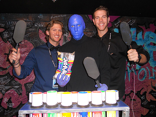 Jake Hager and Nick Kingham with Blue Man Group 02.01.13