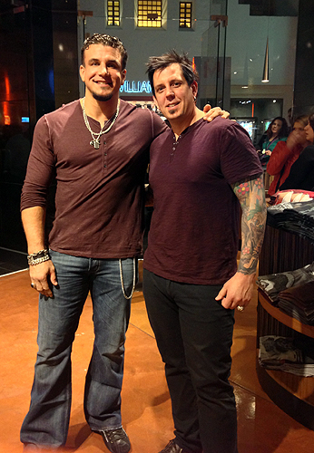 Frank Mir and Sean Dowdell at Club Tattoos Linkin Park signing at Miracle Mile Shops Feb 16