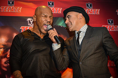 Mike Tyson with announcer