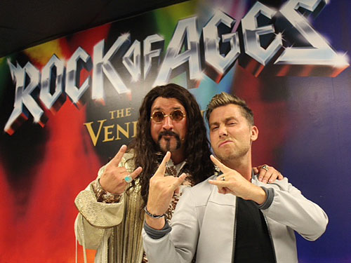 Lance Bass with ROCK OF AGES guest star Joey Fatone 2