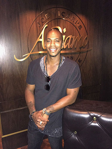Mehcad Brooks visits Andiamo Steahouse at the D Las Vegas