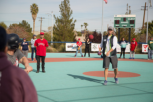 Clayton Kershaw Participates in a game at The Miracle League of Las Vegas