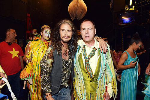Steven Tyler with Bruce Rickerd at Mystere by Cirque du Soleil May 22 2016