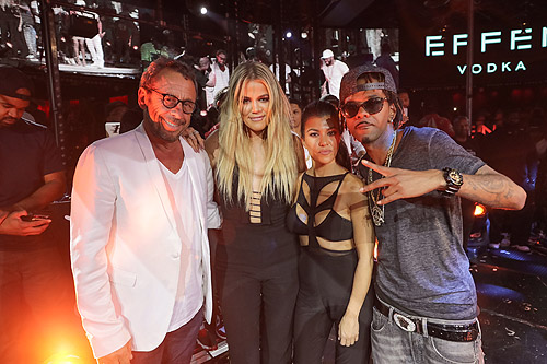 Victo Drai Khloe Kardashian Kourtney Kardashian and Lil Fate at Official Billboard Music Awards After Party at Drais Nightclub in Las Vegas 5.22.16