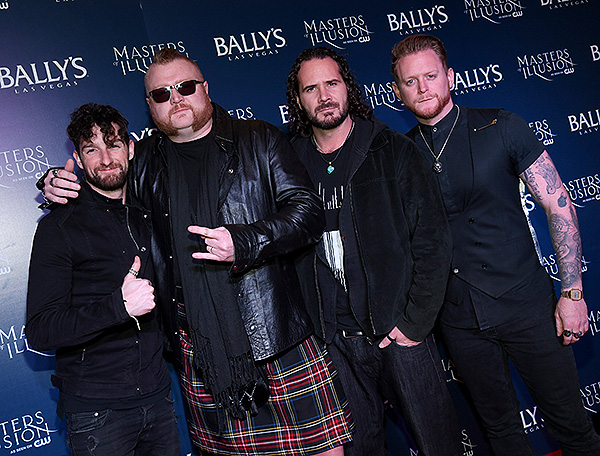 Tenors of Rock on the red carpet at opening night of Masters of Illusion at Ballys Las Vegas 12.13.17 credit Ethan Miller