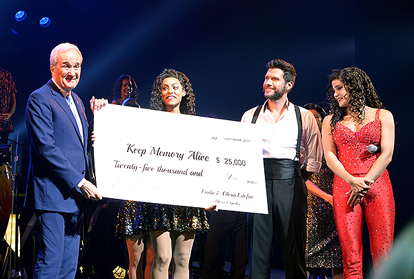Mr. Larry Ruvo graciously accepts a 25000 donation to Keep Memory Alive on behalf of Gloria and Emilio Estefan 9.6.18