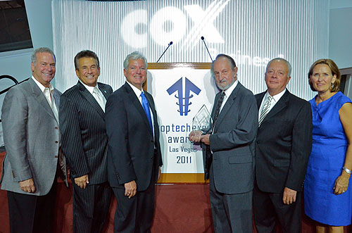 Brian_Greenspun_Steve_Schorr_Mike_Bolognini_Troy_Wade_Bruce_Spotleson_and_Marilyn_Burrows_presenting_Wade_with_the_Lifetime_Achievement_Award