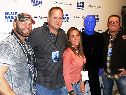 1.5.15  Randy Couture and Michael Austin at Blue Man Group Las Vegas in Monte Carlo Resort and Casino