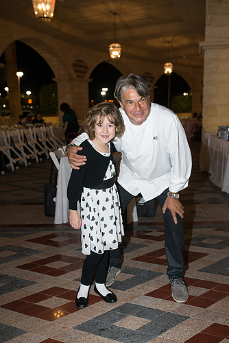 Chef Kim Canteenwalla poses with Make-A-Wish beneficiary Emma Thurgood Credit Andrew James