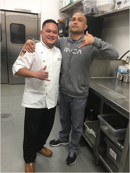 BJ Penn and Chef Marlon Simbulan at NOVE Italiano 12.2.2016