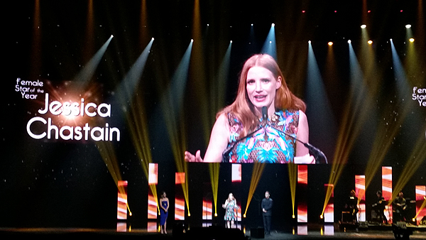 Jessica Chastain accepts Female Star of the Year award at 2017 CinemaCon - Photo credit: Judy Thorburn 